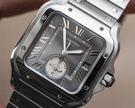 santos cartier dual time|cartier santos large lug to.